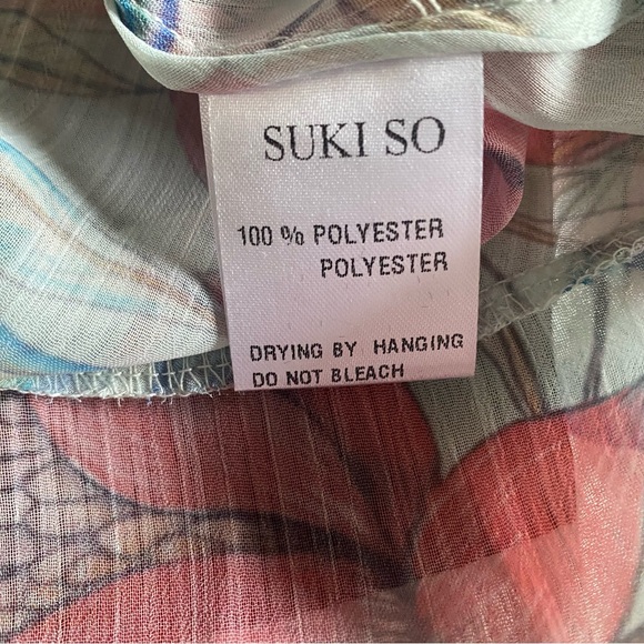 Sukiso Women’s Nomade Kimono In Botanica Long Duster Vacation Pool Resort MEDIUM - Picture 9 of 14